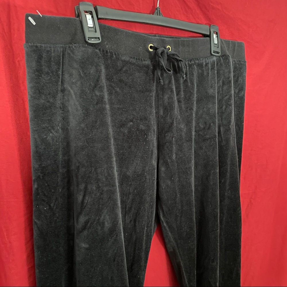 Juicy Couture Black Velour Track Pants